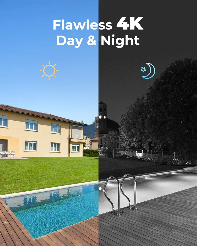 Reolink 4K Überwachungskamera Aussen Set, 8CH Videoüberwachung Mit 4X 8MP PoE IP Kamera Und 2TB HDD NVR Für 24/7 Aufnahme, Personenerkennung Und Fahrzeugerkennung, IP66, RLK8-800D4-A 6 Reolink 4K Überwachungskamera Aussen Set, 8CH Videoüberwachung Mit 4X 8MP PoE IP Kamera Und 2TB HDD NVR Für 24/7 Aufnahme, Personenerkennung Und Fahrzeugerkennung, IP66, RLK8-800D4-A – Bild 6