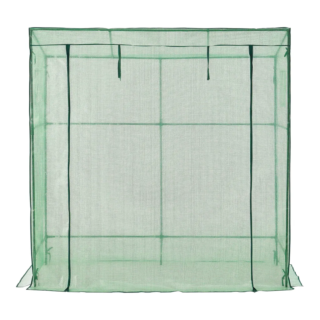 En.casa Gewächshaus Vlaardingen 198x78x200cm Mit Pultdach Foliengewächshaus Treibhaus Für Tomaten Stahlrahmen Grün 4 En.casa Gewächshaus Vlaardingen 198x78x200cm Mit Pultdach Foliengewächshaus Treibhaus Für Tomaten Stahlrahmen Grün – Bild 4