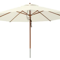 Anndora Sonnenschirm Marktschirm Gastronomie 4m Rund Natural Winddach UV-Schutz - Natural