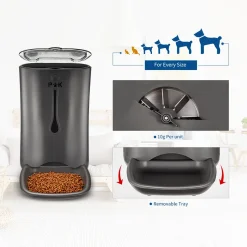PUPPY KITTY P&K 6,5L Automatischer Futterautomat Für Katzen Und Hunde Mit LCD, 8s Soundaufnahmefunktion, 1-4 Mahlzeiten Pro Tag, Schwarz 14 PUPPY KITTY P&K 6,5L Automatischer Futterautomat Für Katzen Und Hunde Mit LCD, 8s Soundaufnahmefunktion, 1-4 Mahlzeiten Pro Tag, Schwarz -Garten- & Gewächshäuser Geschäft ed81fc87640fea8b9673310354687d41