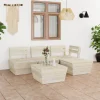 VidaXL 5-tlg. Garten-Paletten-Lounge-Set Imprägniertes Fichtenholz