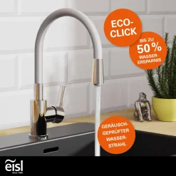 Eisl Küchenarmatur FLEXO, Biegsamer Wasserhahn Küche Mit Wassersparfunktion, 360° Schwenkbare Mischbatterie Küche -Garten- & Gewächshäuser Geschäft ed9e3e3c60fe910b23345b0f773ef288