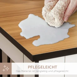 Pawhut Hundekäfig Schrank Haustierkäfig Tierkäfig Für Große Hunde Hundehütte Mit Tischoberfläche Hundebox Innen Spanplatte Dunkelwalnuss+Weiß 106 X 60 X 76 Cm -Garten- & Gewächshäuser Geschäft eda04c00a2b6e9004735dee3aebb1621