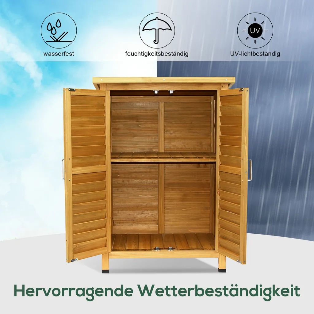 MCombo Gartenschrank Gerätehaus Geräteschuppen Garten Schuppen Schrank Holz 1200 6 MCombo Gartenschrank Gerätehaus Geräteschuppen Garten Schuppen Schrank Holz 1200 – Bild 6
