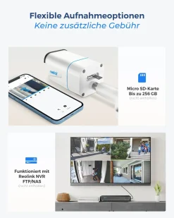 Reolink 4K Smarte PoE IP Kamera Outdoor Mit Personen-/Autoerkennung, 5X Optischer Zoom Überwachungskamera Aussen, Spotlight, Farbige Nachtsicht, Zwei-Wege-Audio, Micro SD-Kartensteckplatz, RLC-811A -Garten- & Gewächshäuser Geschäft edca11e05edd1caa75d0f340725144c1