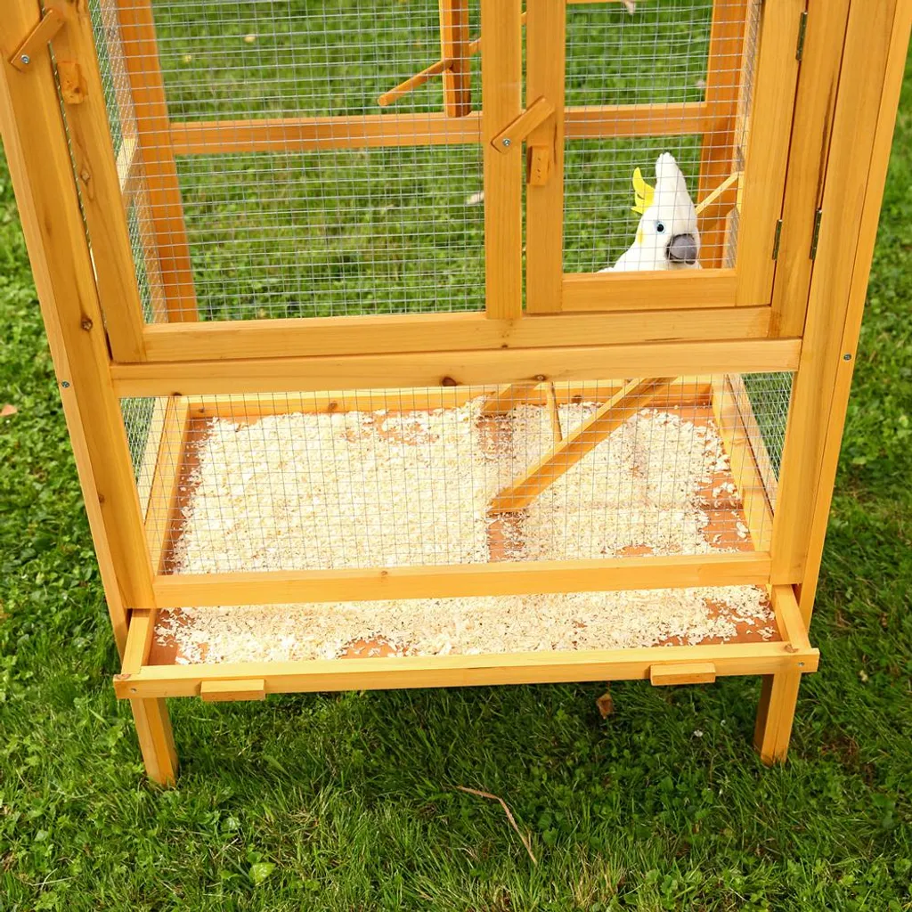 Mucola Vogelvoliere Holz Vogelkäfig 2 Türen Vogelhaus Papageienkäfig M02 Tierkäfig Vogel Käfig Voliere Wellensittich Außenvoliere Sitzstangen + Leiter 6 Mucola Vogelvoliere Holz Vogelkäfig 2 Türen Vogelhaus Papageienkäfig M02 Tierkäfig Vogel Käfig Voliere Wellensittich Außenvoliere Sitzstangen + Leiter – Bild 6