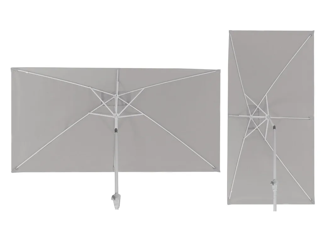 Mendler Sonnenschirm N23, Gartenschirm, 2x3m Rechteckig Neigbar, Polyester/Alu 4,5kg Anthrazit 2 Mendler Sonnenschirm N23, Gartenschirm, 2x3m Rechteckig Neigbar, Polyester/Alu 4,5kg Anthrazit – Bild 2