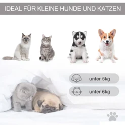 Pawhut Haustierzelt Katzenhaus Hundezelt Katzenbett Katzenzelt Mit Weichem Kissen Plüsch Filz Maschinenwaschbar Grau 58 X 58 X 80 Cm -Garten- & Gewächshäuser Geschäft eeefcac4da98ad93fc488bcb6c815957