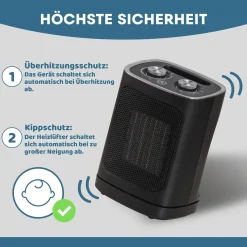 Albatros International STAHLMANN Keramik Heizlüfter Energiesparend Und Leise 1800W – Heizung Elektrisch Mit Keramik-Heiztechnologie Und Thermostat – Elektrisches Heizgerät, Heizstrahler Innenraum, Electric Heater, 1800 -Garten- & Gewächshäuser Geschäft ef156bacc250cb9fa3534e0910d2fc40