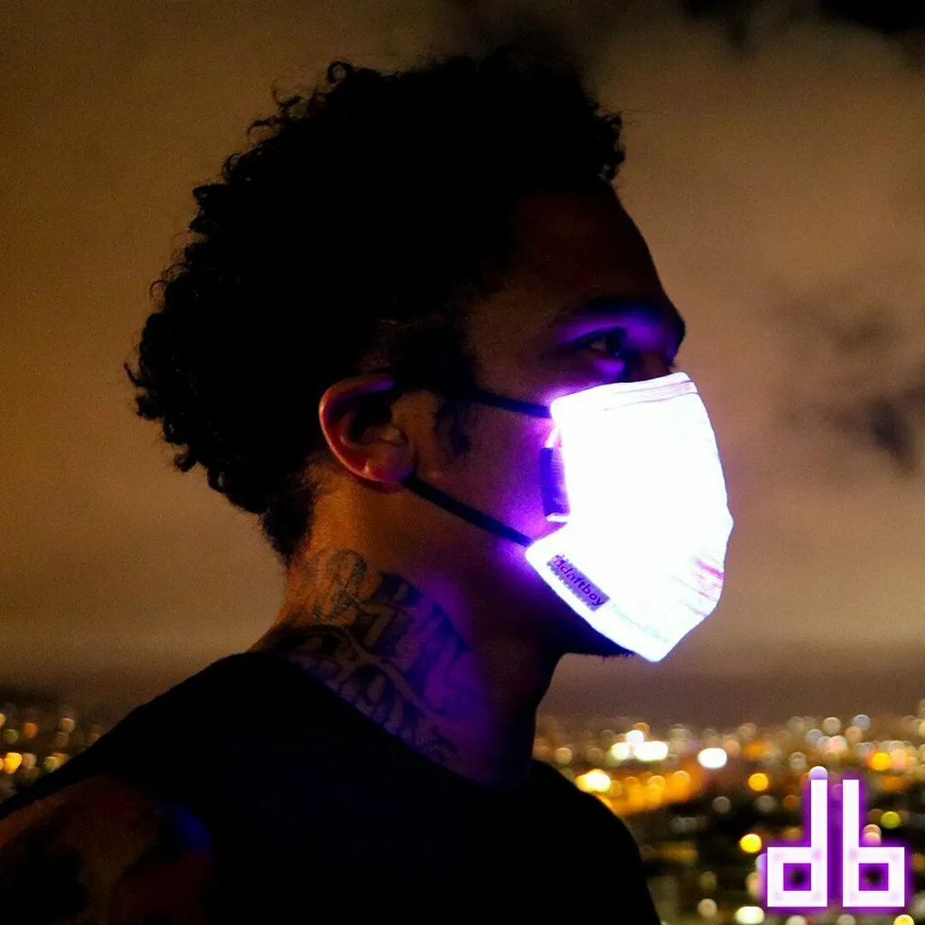 F-Beast 7 Farblichter LED Maske 2tlg Leuchten Gesichtsmaske USB Wiederaufladbare Leuchtende Masken Staubmaske Halloween Party Maske 2 F-Beast 7 Farblichter LED Maske 2tlg Leuchten Gesichtsmaske USB Wiederaufladbare Leuchtende Masken Staubmaske Halloween Party Maske – Bild 2