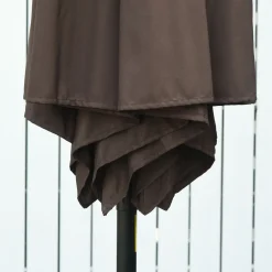 Outsunny Knickschirm Sonnenschirm Gartenschirm Marktschirm Mit Handkurbel Alu 180/㎡ Polyester Braun ∅2,7 X 2,35 M 16 Outsunny Knickschirm Sonnenschirm Gartenschirm Marktschirm Mit Handkurbel Alu 180/㎡ Polyester Braun ∅2,7 X 2,35 M -Garten- & Gewächshäuser Geschäft ef3e1384b89582ba111752245d3780b9