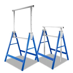 EINFEBEN 2x Gerüstbock Arbeitsböcke 7-fach Höhenverstellbar Klappbock Metallbock Stützbock Böcke Gerüst 200kg