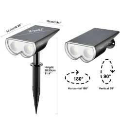 D-IDEAZ 2x Solar Gartenleuchte Solarlampen Für Außen IP67 (Kaltweiß) -Garten- & Gewächshäuser Geschäft ef875b2ede379f3034f1aa685880688b