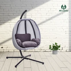 MCombo Hängesessel Hängestuhl Schaukel Korb Inkl. Gestell Hängekorb Kissen -Garten- & Gewächshäuser Geschäft efc14ce24ea797e04db08a92056435ef