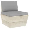VidaXL Palettensofa-Auflagen 2 Stk. Grau Stoff