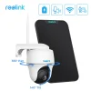 Reolink 2K PTZ Solar Überwachungskamera Aussen Akku 355°/140° Schwenkbar WLAN Kamera Outdoor Mit 2,4/5GHz WiFi, Personen-/Fahrzeugerkennung, PIR-Sensor, 2-Wege-Audio, Argus PT-2K+ Solarpanel