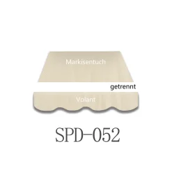 VANA Markisenstoffe Markisentuch Markisenbespannung Zeltstoffe Sonnenschutz Ersatzstoffe Ohne Volant (6x3.5m, SPD052)