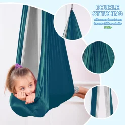 Topchances Kinderschaukel Hängematte, Indoor Therapieschaukel, Kuschelhängematte Für Kinder Mit ADHS, Asperger, Sensorische Integrationstherapie Double Layer Pod Schaukelstuhl -Garten- & Gewächshäuser Geschäft f0106b5cf5f863d6fa58f882e4dd81ce