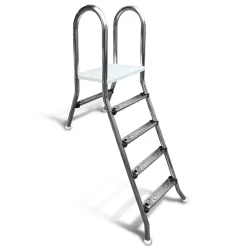 Pool Chlor Shop Hochbeckenleiter Edelstahl CLASSIC 120/40 Mit 1 X 4 Und 1 X 1 Stufe