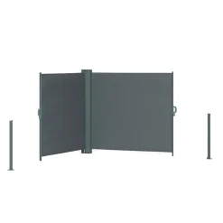 Oskar Kinderland Doppel Seitenmarkise Sichtschutz 160x600cm Sonnenschutz Seitenrollo Eck Markise Anthrazit -Garten- & Gewächshäuser Geschäft f04b48c75449dff88c20c620a49876c7