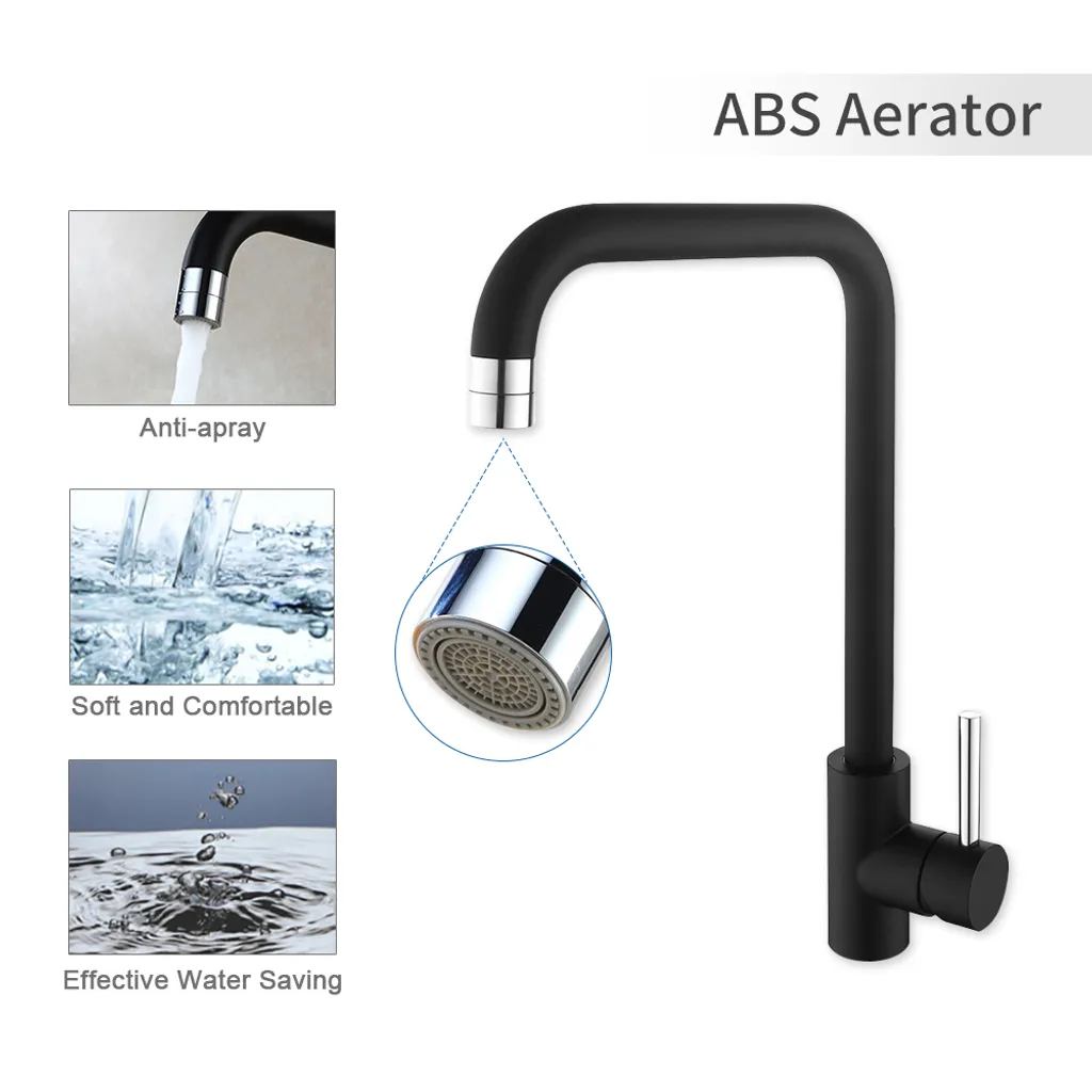 Homelody Küchenarmatur Schwarz Wasserhahn Küche 2 Strahlarten Spültischarmatur 360° Drehbar Einhebelmischer Hochdruck Spülbecken Armatur Mischbatterie Für Küchen, Schwarz 3 Homelody Küchenarmatur Schwarz Wasserhahn Küche 2 Strahlarten Spültischarmatur 360° Drehbar Einhebelmischer Hochdruck Spülbecken Armatur Mischbatterie Für Küchen, Schwarz – Bild 3