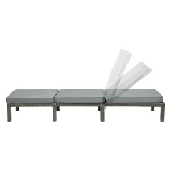 SVITA PEACH Gartenliege Sonnenliege Relaxliege Polsterauflage Klappbar Polyrattan Grau -Garten- & Gewächshäuser Geschäft f07f1427dbcfb6ace938d97bc348ae5b