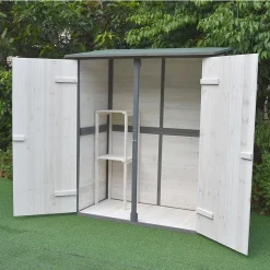 Mucola Gartenhaus Gartenschrank Gerätehaus XXL Geräteschuppen Weiß/Grau Holz -Garten- & Gewächshäuser Geschäft f082eb53430bc1ee29b3a5d3f24ad012