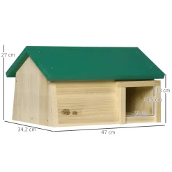 Pawhut Igelhaus Winterquartier Und Unterschlupf Mit Boden Igelhotel Katzensicher Outdoor Igelhütte Tannenholz Naturholz 47 X 34,2 X 27 Cm -Garten- & Gewächshäuser Geschäft f091742b86215ed28c0e813d46376147