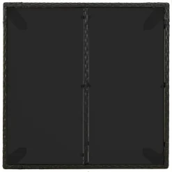 VIDAXL Gartentisch Mit Glasplatte Schwarz 90x90x75 Cm Poly Rattan -Garten- & Gewächshäuser Geschäft f0ab57fe8ceb02f5258b88e463f9f11c