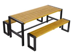 Natura Festzeltgarnitur MODERN 180 X 70 (Tisch + 2 Bänke)