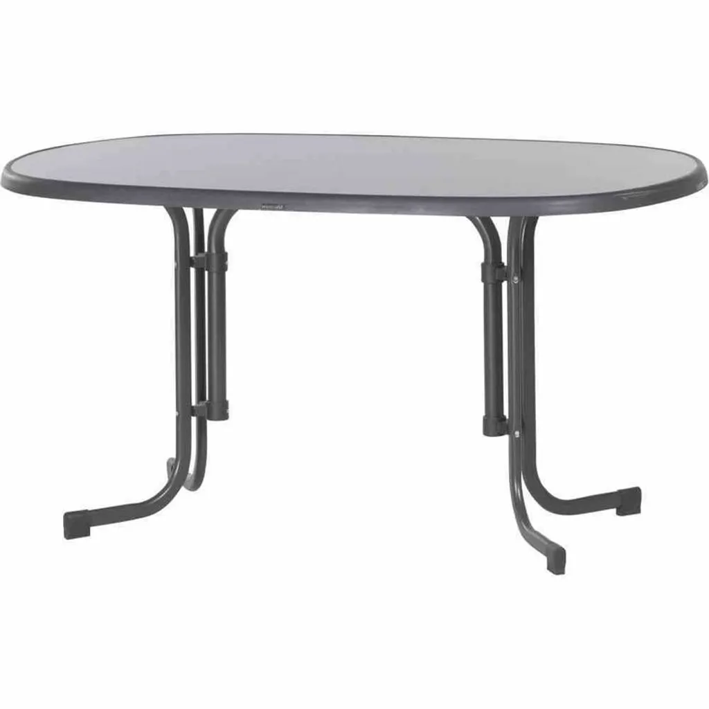 SIEGER Gartentisch / Klapptisch 140x90cm Stahl Grau / Mecalit Anthrazi 2 SIEGER Gartentisch / Klapptisch 140x90cm Stahl Grau / Mecalit Anthrazi – Bild 2