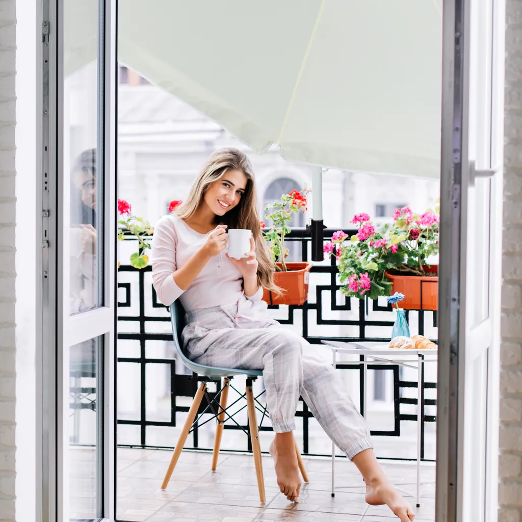 Relaxdays Sonnenschirmhalter Für Balkongeländer 2 Relaxdays Sonnenschirmhalter Für Balkongeländer – Bild 2