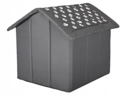 Hobbydog R6 BUDSWL4 Hundehöhle Katzenhöhle Hundebett Katzenbett Grau Mit Pfötchen XL R6: 76 X 72 X 74 Cm