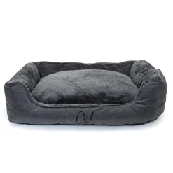 Happilax Waschbares Hundebett Mit Wendekissen, Größe L - Grau - 90*70 Cm