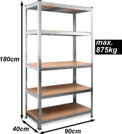 Monzana Schwerlastregal Kellerregal Steckregal Werkstattregal Lagerregal Regal, Model:2x 5 Böden - 180x90x40cm 23 Monzana Schwerlastregal Kellerregal Steckregal Werkstattregal Lagerregal Regal, Model:2x 5 Böden - 180x90x40cm -Garten- & Gewächshäuser Geschäft f143e994754c505c5f4bd7ee994f181d