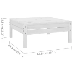 VidaXL 5-tlg. Garten-Lounge-Set Massivholz Kiefer Weiß -Garten- & Gewächshäuser Geschäft f1474bca4418a0eac99bcde8af73da68