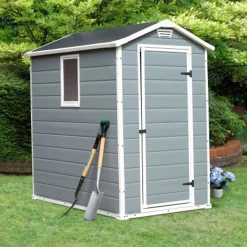 Keter Manor 46 S Gartenhaus - Maße: 1,18m X 1,84m, Farbe: Grau; 7207 -Garten- & Gewächshäuser Geschäft f15566e9d4a72b3c9696c84727259535