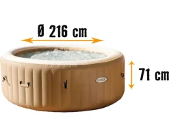 Ersatzbecken Für Aufblasbaren Intex Whirlpool Pure Spa 128408GN Sahara Außendurchmesser 216 X Höhe 71 Cm Fassungsvermögen 1098 L Für Bis Zu 6 Personen