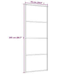 VidaXL Schiebetür Aluminium Und ESG Glas 76x205 Cm Schwarz -Garten- & Gewächshäuser Geschäft f1bc39ef63c54e73cb885f84a0934186