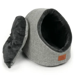 SCHLITZOHR Katzenhöhle Oskar - Waschbare Premium Kuschelhöhle Für Katzen & Hunde In Edlem Grau - Mit Extra Gemütlichem Wendekissen -Garten- & Gewächshäuser Geschäft f1be7b92896b9a073bd825de83edebf0