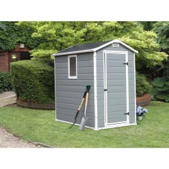 Keter Manor 46 S Gartenhaus - Maße: 1,18m X 1,84m, Farbe: Grau; 7207 -Garten- & Gewächshäuser Geschäft f1d7430eba8528204bcc8b621deaab7f