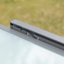 Outsunny Gartentisch Esstisch Balkontisch Mit Gehärteter Glasplatte Outdoor Aluminium Ausziehbarer Tisch Hinterhof Gartenmöbel Rechteck Bistrotisch Grau Weiß -Garten- & Gewächshäuser Geschäft f1dd19be5fc3f9c2adb53bebef062a21