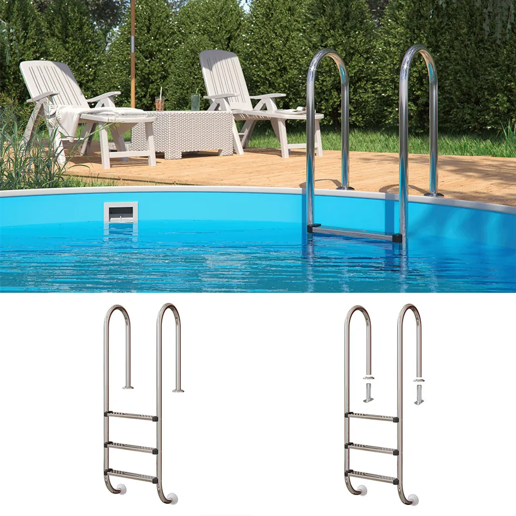 OK-Living Poolleiter Einbauleiter 3 Stufen Schwimmbadleiter V2A Edelstahl Pool Einstieg 1 OK-Living Poolleiter Einbauleiter 3 Stufen Schwimmbadleiter V2A Edelstahl Pool Einstieg