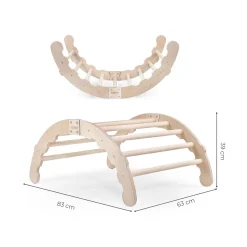 MAMOI® Kletterbogen, Kletterdreieck, Baby Klettern, Regenbogenwippe Aus Holz, Holzbogen Für Kinder, Klettergerüst Indoor Ab 1/2/3 Jahre -Garten- & Gewächshäuser Geschäft f20acf07cb3bf5e0a805b5f11522640f