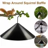 Jesunfuzhu 12 Zoll Eichhörnchen Schutz Schallwand Schwarz Für Vogelfutter Futterstation Futterhaus Sonstiges Kleintierzubehör