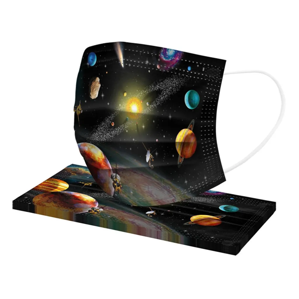Qiangzhipow 50 Stück Einweg-Gesichtsmaske Für Kinder Atmungsaktiv Kosmische Galaxie Schutzmask Winddichte Mundschutz Sternenklarer Himmel Schülermaske 5 Qiangzhipow 50 Stück Einweg-Gesichtsmaske Für Kinder Atmungsaktiv Kosmische Galaxie Schutzmask Winddichte Mundschutz Sternenklarer Himmel Schülermaske – Bild 5