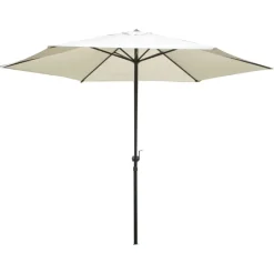 Garden Pleasure Sonnenschirm Ø 300 Gartenschirm Kurbelschirm Sonnenschutz Creme