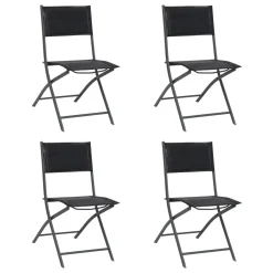 VidaXL Klappbare Gartenstühle 4 Stk. Stahl Und Textilene