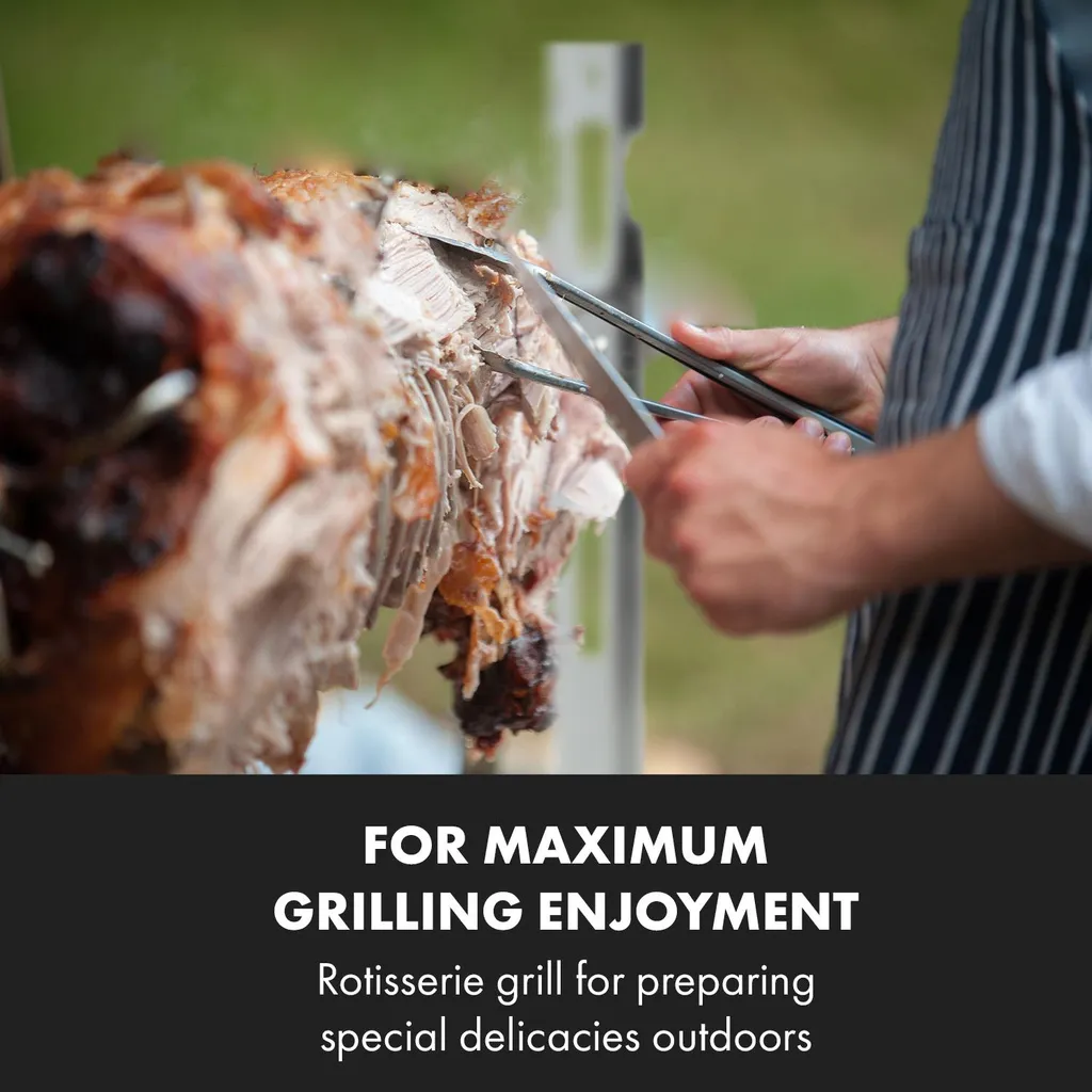 Klarstein Spanferkelgrill Drehspieß Mit Motor 12 Watt - Höhenverstellbar - Edelstahl Spanferkel Grill - Max 70 Kg - Silber Grillspieß Mit Motor Grill Drehspieß Mit Motor Spießbratengrill Mutzbratengrill 2 Klarstein Spanferkelgrill Drehspieß Mit Motor 12 Watt - Höhenverstellbar - Edelstahl Spanferkel Grill - Max 70 Kg - Silber Grillspieß Mit Motor Grill Drehspieß Mit Motor Spießbratengrill Mutzbratengrill – Bild 2