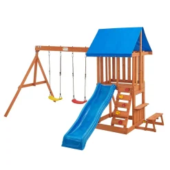 Juskys Spielturm Yannis – Klettergerüst Für Kinder Mit Rutsche, Schaukeln, Kletterwand & Zubehör – Kletterturm Für Outdoor Aus Holz Ab 3 Jahren -Garten- & Gewächshäuser Geschäft f25efa875087ddd9f73c12d4f7e94f46